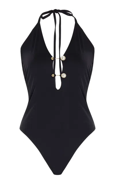 Moré Noir Uma One-piece Swimsuit In Black
