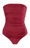 Moré Noir Vivianne One-piece Swimsuit In Burgundy