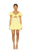 More To Come Adda Mini Dress In Baby Yellow