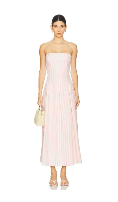 More To Come Adley Strapless Maxi Dress In Pink