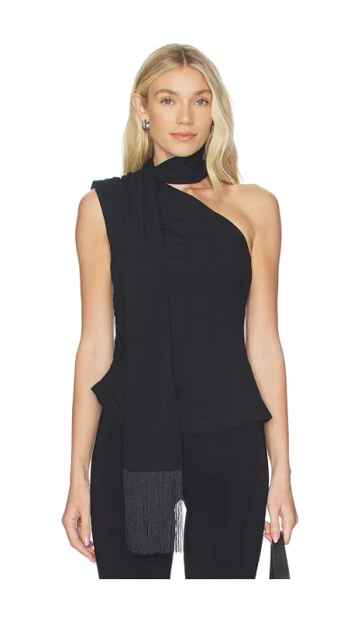 More To Come Aelin Scarf Top In Black