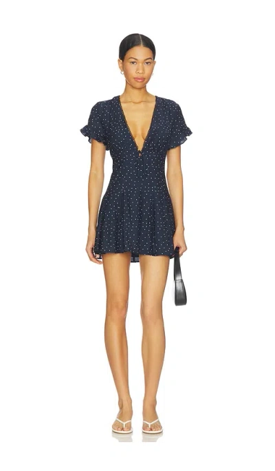 More To Come Alexa Mini Dress In Blue