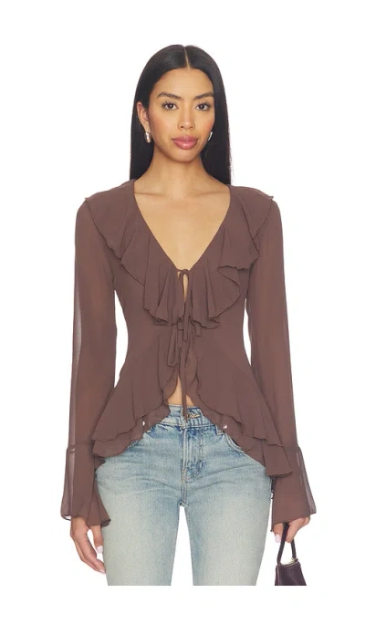More To Come Alisia Top In Brown
