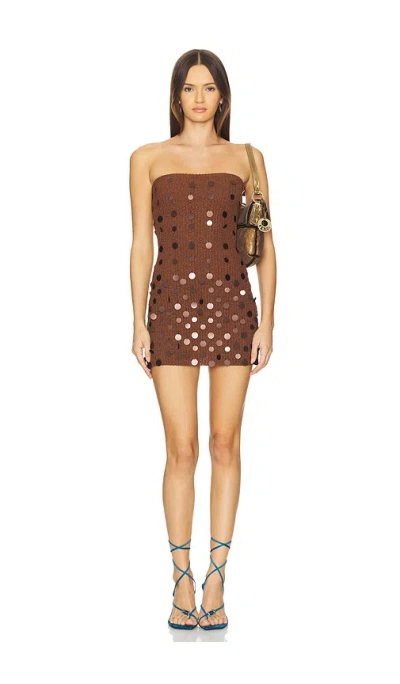 More To Come Aliso Mini Dress In Brown