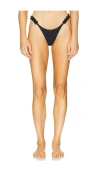 More To Come Amelia Ruffle Bikini Bottom In Black