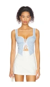 More To Come Amelie Tie Front Top
