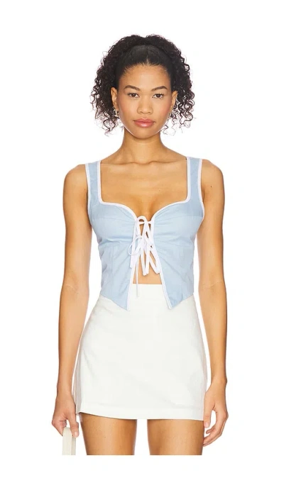 More To Come Amelie Tie Front Top