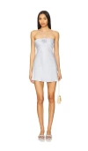 More To Come Arie Mini Dress In Baby Blue