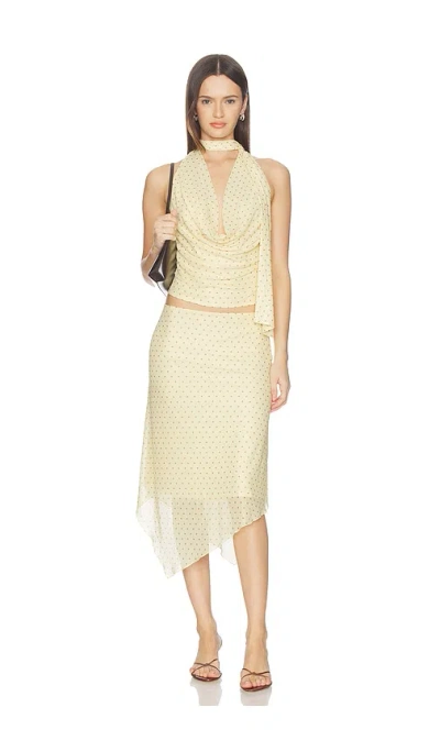 More To Come Ariyah Midi Skirt Set In Brown