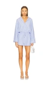 More To Come Asha Romper In Blue Stripe
