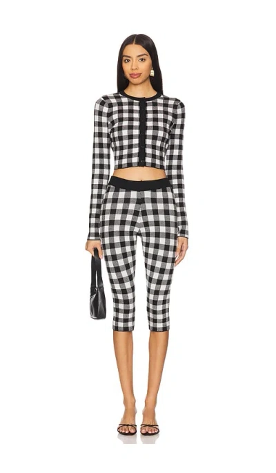 More To Come Ashton Knit Set In Black,white