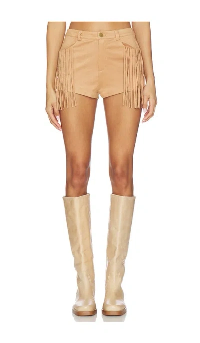 More To Come Autumn Fringe Short In Brown