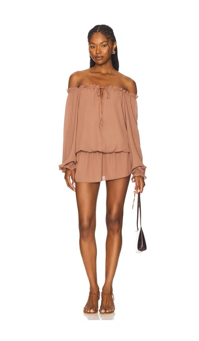 More To Come Avina Mini Dress In Brown