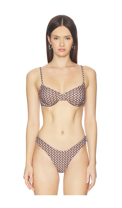 More To Come Bali Bikini Top In Brown