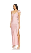 More To Come Becky Ruffle Maxi Dress In Blush