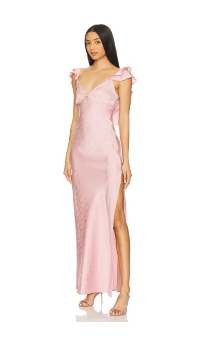 More To Come Becky Ruffle Maxi Dress In Blush
