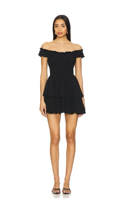 More To Come Billie Off Shoulder Dress In Black
