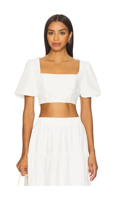 More To Come Braline Top In White