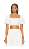 More To Come Braline Top In White