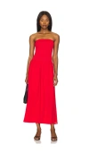 More To Come Theresa Midi Corset Dress In Red