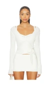 More To Come Calico 탑 In White