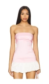 More To Come Calina Strapless Top In 浅粉红