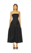 More To Come Cambria Strapless Dress In Black