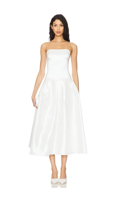More To Come Cambria Strapless Dress In White