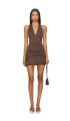 More To Come Carla Mini Dress In Brown