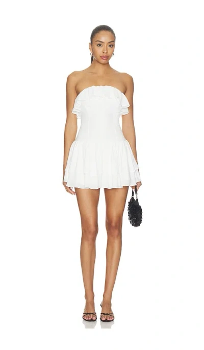 More To Come Carmen Strapless Mini Dress In White