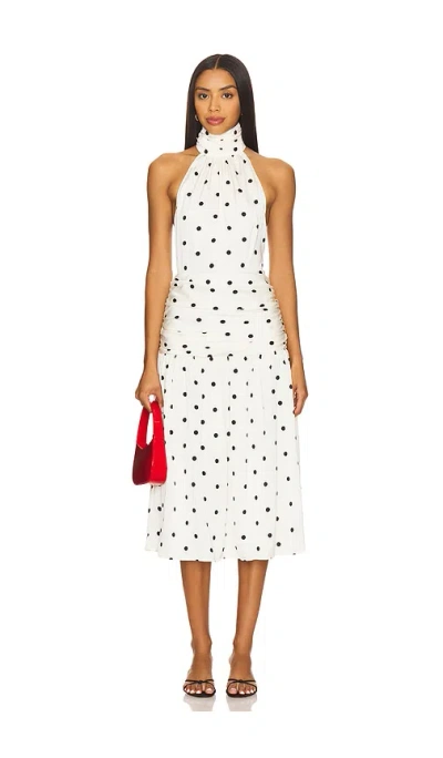 More To Come Carmina Halter Midi Dress In White
