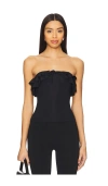 More To Come Cassidy Strapless Top In 黑色