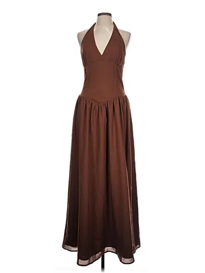 Pre-owned More To Come Casual Dress In Brown