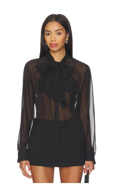 More To Come Cinrella Sheer Top In Black