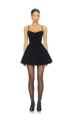 More To Come Cleo Velvet Mini Dress In Black