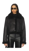More To Come Cyrilla Faux Leather Jacket In Black