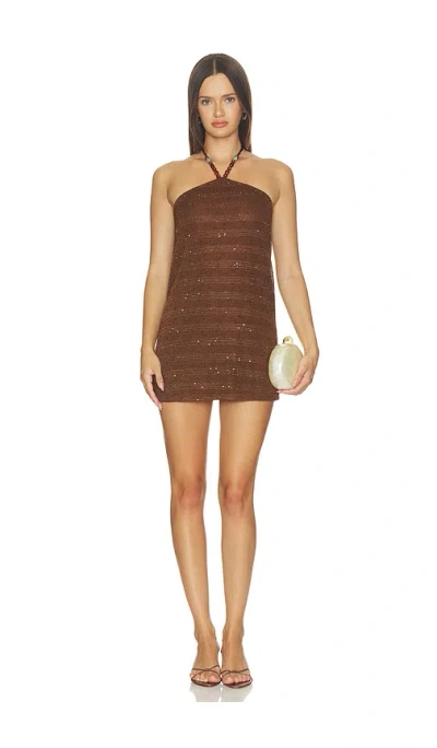 More To Come Dagny Mini Dress In Brown