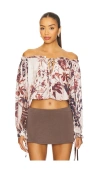 More To Come Davina Off Shoulder Top In Purple