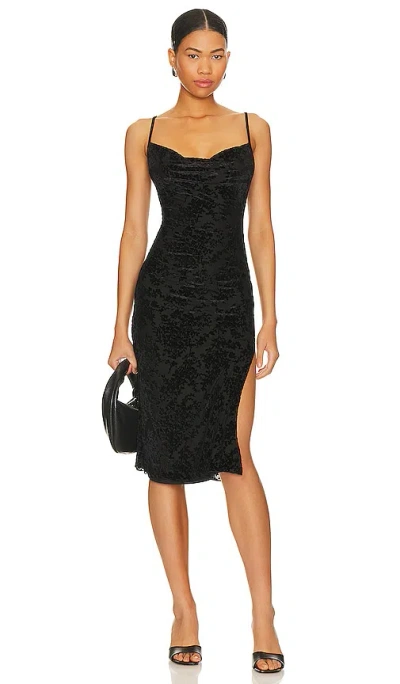 More To Come Dena Midi Dress In Black