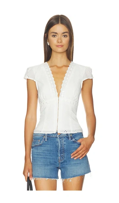 More To Come Divya Top In White