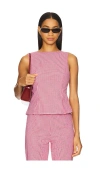 More To Come Drea Peplum Top In 红色