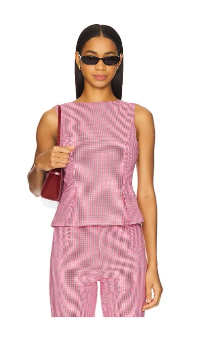 More To Come Drea Peplum Top In 红色