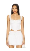 More To Come Elaine Corset Top In White
