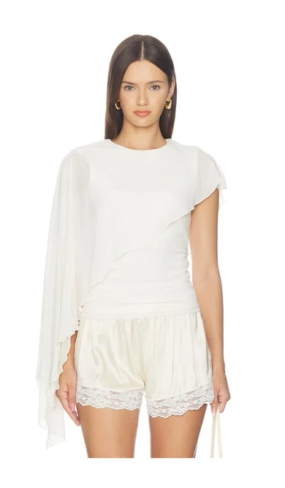 More To Come Elvira Cape Top In White