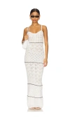 More To Come Estella Maxi Dress In Ivory & Black