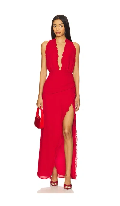 More To Come Estrella Maxi Dress In Red