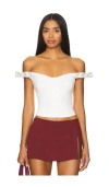 More To Come Ezra Off Shoulder Top In White