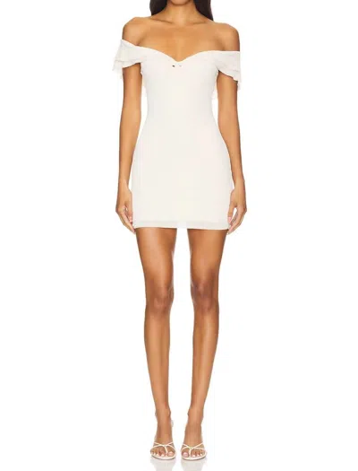 More To Come Graciela Off Shoulder Dress In Cream In Neutral