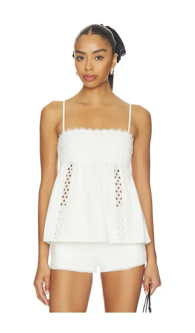 More To Come Gwen Babydoll Top In White