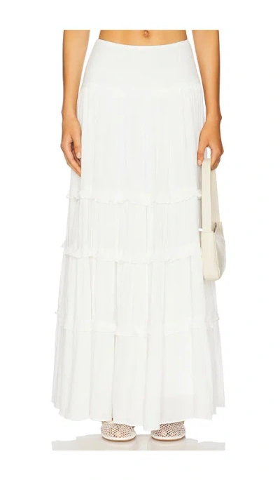 More To Come Harlow Maxi Skirt In 白色
